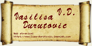 Vasilisa Durutović vizit kartica